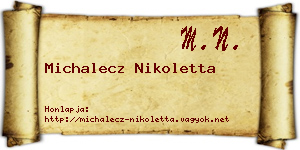 Michalecz Nikoletta névjegykártya